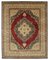 Antiker Handgemachter Beiger Oushak Teppich aus Wolle in Beige 1