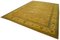 Gelber Traditioneller Handgeknüpfter Ouschak Teppich aus Wolle 2