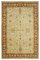 Antiker Handgemachter Beiger Oushak Teppich aus Wolle in Beige 1