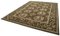 Tapis Oushak Large Façon Main Laine Beige Décorée à la Main 2