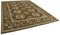 Tapis Oushak Large Façon Main Laine Beige Décorée à la Main 3