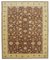 Tapis Oushak Large Antique Fait Main en Laine Marron 1