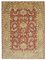 Gelber Oushak Teppich aus Orientalischer Handgemachter Wolle 1