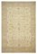 Antiker Handgemachter Beiger Oushak Teppich aus Wolle in Beige 1