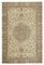 Beige Oriental Contemporary Hand Knotted Vintage Carpet 1