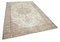 Beige Oriental Low Pile Hand Knotted Vintage Rug 2