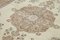 Beigefarbener handgeknüpfter orientalischer Vintage Teppich 5