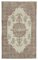 Beigefarbener handgeknüpfter orientalischer Vintage Teppich 1