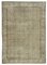 Beige Anatolian  Low Pile Hand Knotted Vintage Rug, Image 1