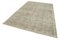 Beige Oriental Low Pile Hand Knotted Vintage Rug, Image 3