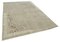 Beige Oriental Low Pile Hand Knotted Vintage Rug 2