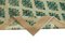 Green Oriental Antique Hand Knotted Vintage Rug 6