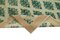 Green Oriental Antique Hand Knotted Vintage Rug, Image 6