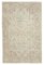 Beige Anatolian  Wool Hand Knotted Vintage Rug 1