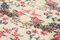 Beige Türkischer Floraler Handgemachter Vintage Teppich 5