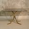 Vintage Brass Table with Smoked Glass Plate 2