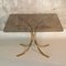 Vintage Brass Table with Smoked Glass Plate, Image 6