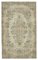 Beige Anatolian  Antique Hand Knotted Vintage Rug 1