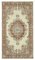 Beige Anatolischer Dekorativer Großer Handgeknüpfter Vintage Teppich 1