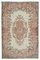 Beige Anatolischer Dekorativer Großer Handgeknüpfter Vintage Teppich 1