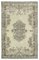 Beige Oriental Low Pile Hand Knotted Large Vintage Rug 1