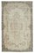 Beige Anatolian  Low Pile Hand Knotted Large Vintage Rug 1