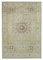 Beige Anatolian  Wool Hand Knotted Large Vintage Rug 1