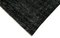 Black Anatolian  Low Pile Hand Knotted Overdyed Runner Rug, Image 4