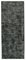 Alfombra de pasillo anodizado contemporánea anatolian negra anudada a mano, Imagen 1