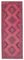 Alfombra de pasillo anónima rosa anatolia tejida a mano, Imagen 1
