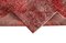 Roter Orientteppich aus Antikem Handgeknüpften Überfärbten Läufer 6