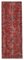 Red Oriental Antique Hand Knotted Overdyed Runner Rug, Image 1