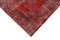 Red Oriental Antique Hand Knotted Overdyed Runner Rug, Image 4