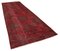 Red Oriental Wool Hand Knotted Overdyed Runner Rug 2