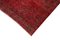 Red Oriental Wool Hand Knotted Overdyed Runner Rug 4