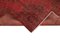 Alfombra de pasillo sobreteñida tradicional turca roja hecha a mano, Imagen 6