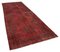 Alfombra de pasillo sobreteñida tradicional turca roja hecha a mano, Imagen 2