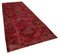 Roter Handgewebter Anatolischer Teppich aus Wolle und Eingefärbten Läufer 2