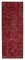 Alfombra de pasillo anonadada en rojo anatolio de lana tejida a mano, Imagen 1