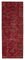 Red Anatolian  Wool Hand Knotted Overdyed Runner Rug 1