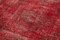 Red Anatolian  Wool Hand Knotted Overdyed Runner Rug, Image 5