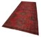 Tapis de Couloir Anatolien Antique Tissé à la Main Noué à la Main Rouge 3