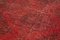 Roter Anatolischer niedriger Flor Handknotted überfärbter Läufer-Teppich 5