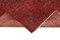 Roter Anatolischer niedriger Flor Handknotted überfärbter Läufer-Teppich 6