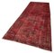 Red Anatolian  Decorative Hand Knotted Overdyed Runner Rug 3