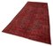 Vintage Anatolian Red Hand Knotted Overdyed Runner Rug 3
