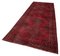 Red Anatolian  Traditional Hand Knotted Overdyed Runner Rug 3