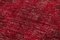 Alfombra de pasillo Mid-Oriental tupida en rojo sobreteñida a mano, Imagen 5