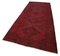 Vintage Red Oriental Hand Knotted Overdyed Runner Rug, Image 3