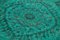 Alfombra de pasillo turquesa turquesa decorativa hecha a mano sobreteñida, Imagen 5